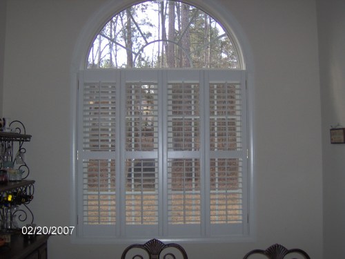 2 1/2" Double Window Plantation Shutters w/ Arch